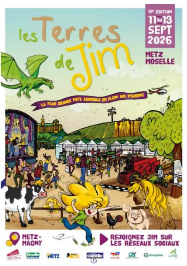affiche annonçant les terres de jim 2026