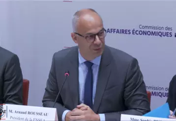 Arnaud Rousseau, président de la FNSEA, devant la commission des affaires économiques du Sénat le 31 mai 2023.