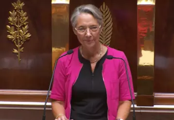 Elisabeth Borne lors de son discours de politique générale à l'Assemblée nationale.