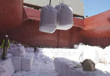 Farine de blé ukrainien transportée par bateau