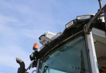 Récepteurs GPS sur un tracteur
