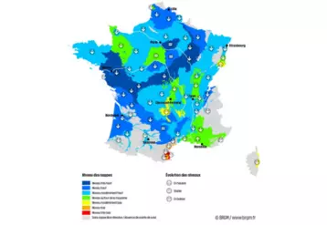 Carte de l'état des nappes phréatiques au 1er septembre 2024.