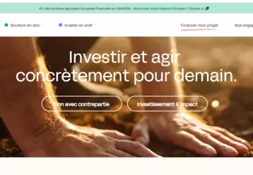 capture d'écran de la page d'accueil du site Miimosa