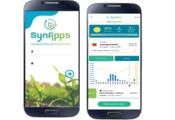 écran de smartphone affichant l'application snynapps