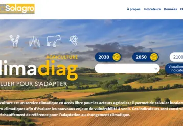 page d'accueil du site climadiag agriculture