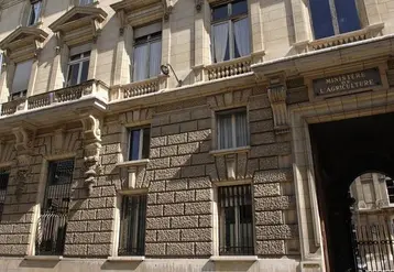 Façade du ministère de l'Agriculture, rue de Varenne à Paris.
