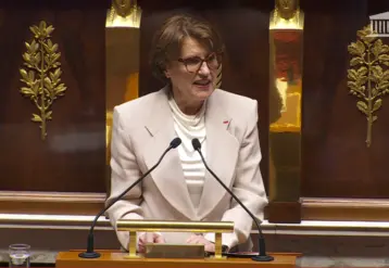 Annie Genevard devant les députés le 19 février 2025.