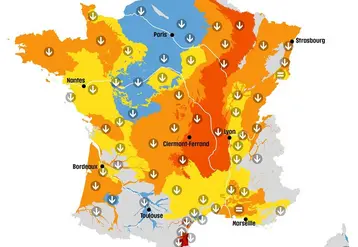 Carte des nappes phréatiques au 1er août 2025.