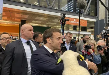 Emmanuel Macron lors du dernier salon de l'agriculture à Paris