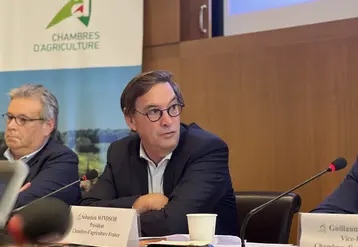 Sébastien Windsor, président réélu de Chambres d’agriculture France, le 18 septembre lors d’une conférence de presse de rentrée 