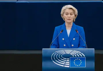  Ursula von der Leyen, présidente de la Commission européenne, ce 8 octobre devant le Parlement européen.