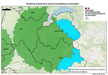 Zone de surveillance de la DNC en Savoie et Haute Savoie allégée dès le 10 octobre.