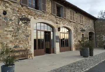 Boutique d'un domaine viticole dans le Beaujolais