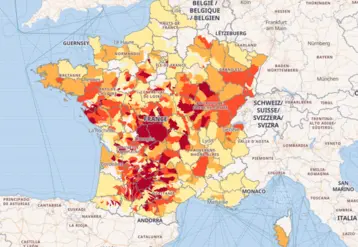 Carte de la situation des eaux superficielles en France au 8 juillet 2026