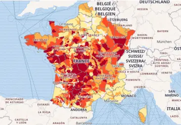 Carte de la situation des eaux superficielles en France au 23 juillet 2026