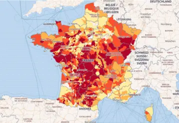 Carte de France métropolitaine de la situation des restrictions des eaux superficielles au 29 juillet 2026.