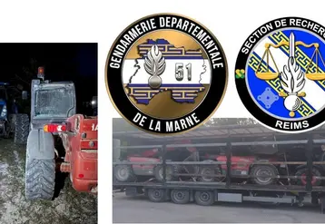 Engins téléscopiques agricoles retrouvés par la gendarmerie nationale