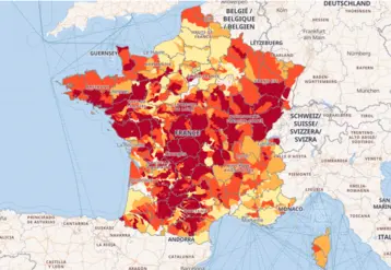 Carte de la situation des eaux superficielles en France au 6 août 2026.