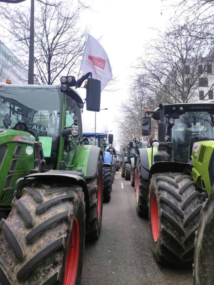 1 000 tracteurs ont convergé vers Strasbourg, le 20 janvier. ©B.R