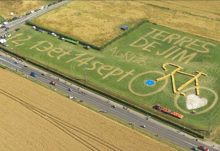 Fresque réalisée par les JA de Boos-Buchy en partenariat avec des membres de la FNSEA 76.