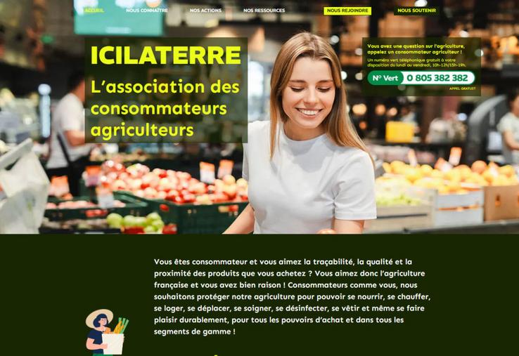 Site internet de l'association de consommateurs agriculteurs IciLaTerre.