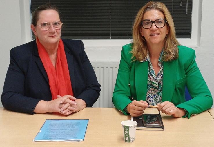 Anne-Marie Denis, présidente de la FRSEA Normandie, avec Stéphanie Yon-Courtin, députée européenne.