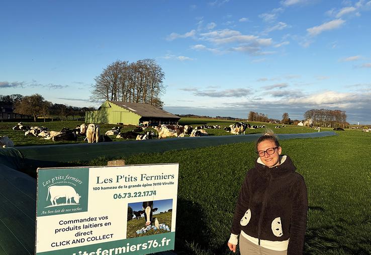 Cécile Vauchel transforme le lait de la ferme familiale en yaourts, fromages et desserts. Elle commercialise ses produits depuis mai 2025.