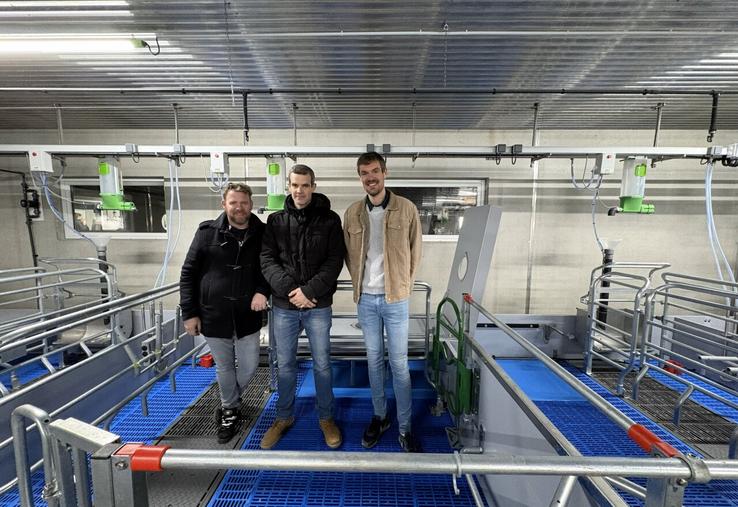 Guillaume, William et Maxime Foubert, les trois associés, dans la nouvelle maternité liberté.