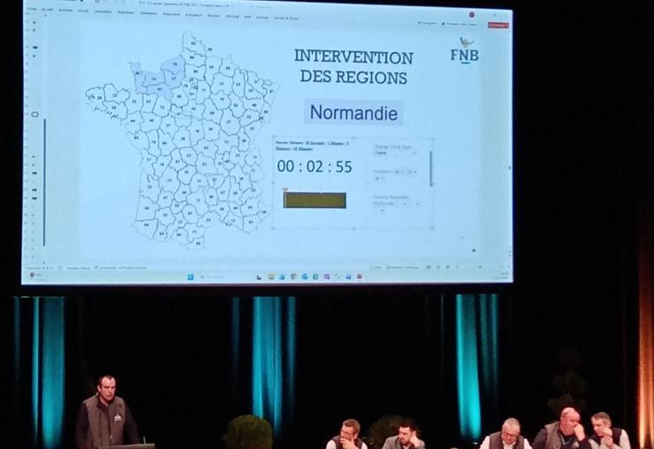 Intervention d'Emmanuel Grossin pour la Normandie lors du huis clos du congrès.