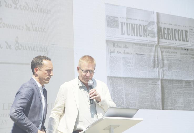 Bruno Mauduyt, directeur général, et Samuel Crèvecœur, président de la section légumes de NatUp. L'Union agricole, qui a plus de 80 ans d'existence, faisait mention dans son numéro de l'époque de la création de Lunor.