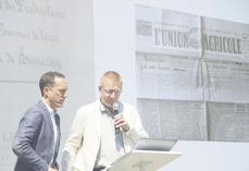 Bruno Mauduyt, directeur général, et Samuel Crèvecœur, président de la section légumes de NatUp. L'Union agricole, qui a plus de 80 ans d'existence, faisait mention dans son numéro de l'époque de la création de Lunor.