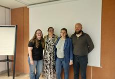 Le nouveau bureau de Prim'Team 76. De g. à d. : Fleur Colboc, vice-présidente ; Laurence Despeaux-Morand, présidente ; Coralie Aupert, secrétaire, Émilien Colboc, trésorier.