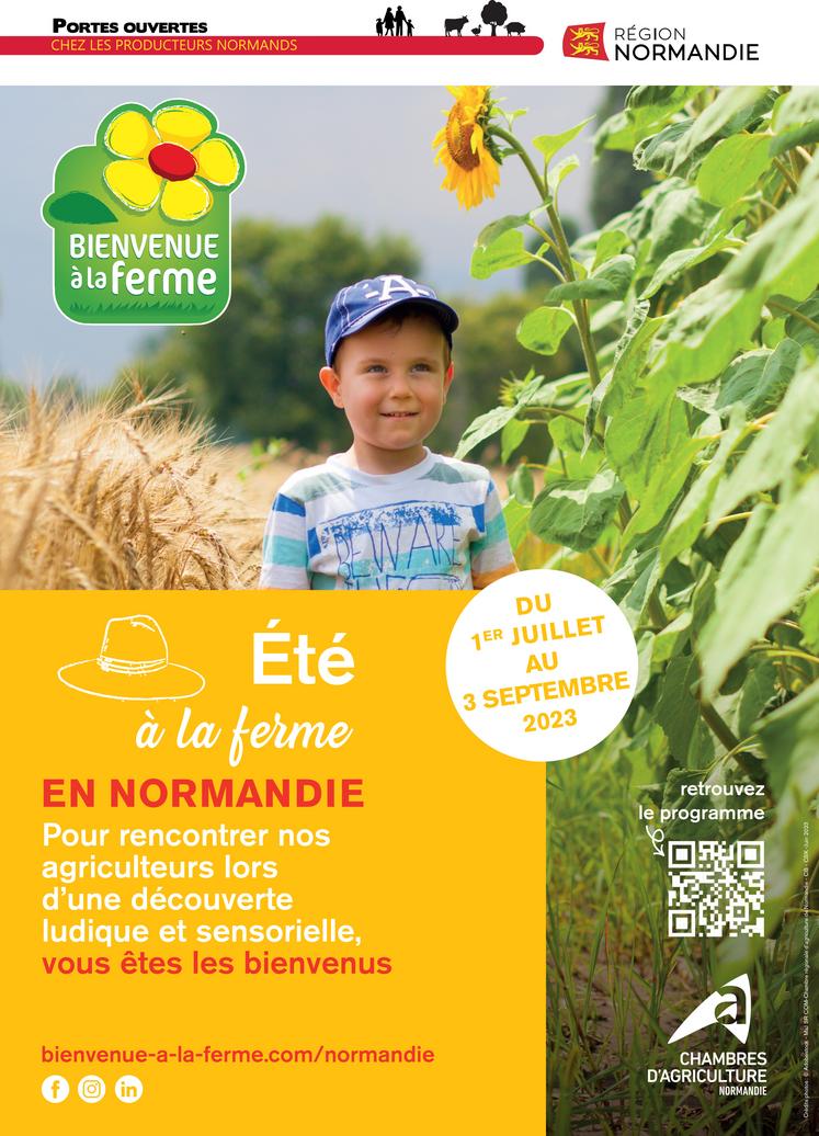 Affiche d'Un été à la ferme en Normandie 2023.