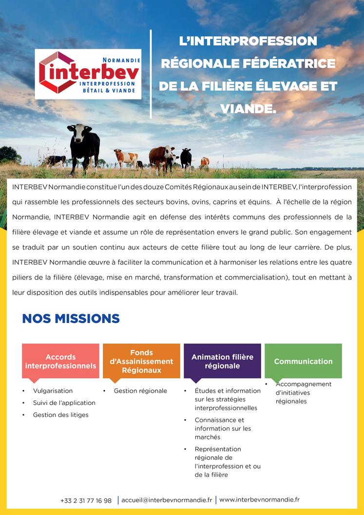 Interbev Normandie en défense des intérêts communs des professionnels de la filière élevage