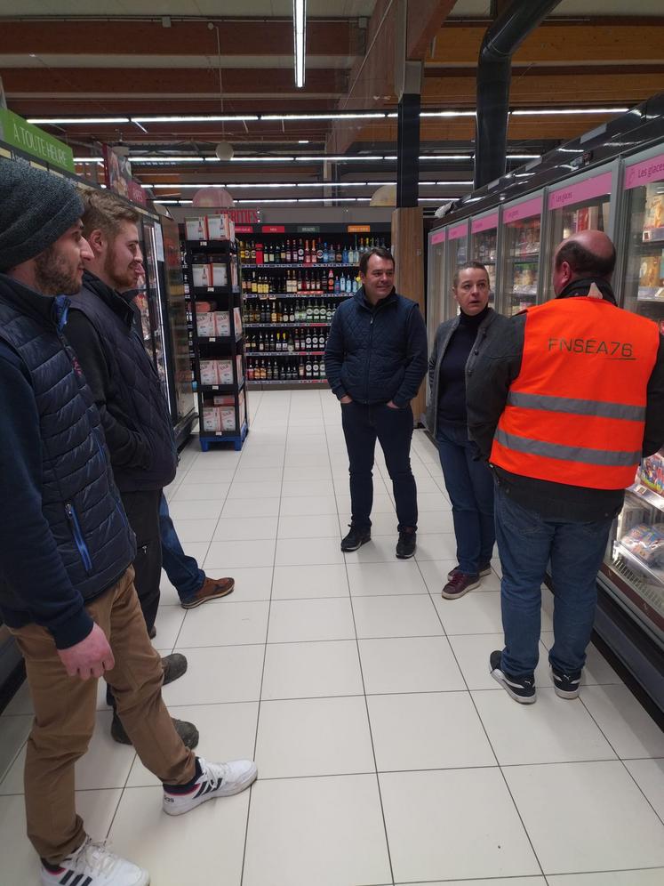 Contrôle des origines chez Intermarché à Dieppe la semaine dernière. La vigilance reste de mise sur le terrain.