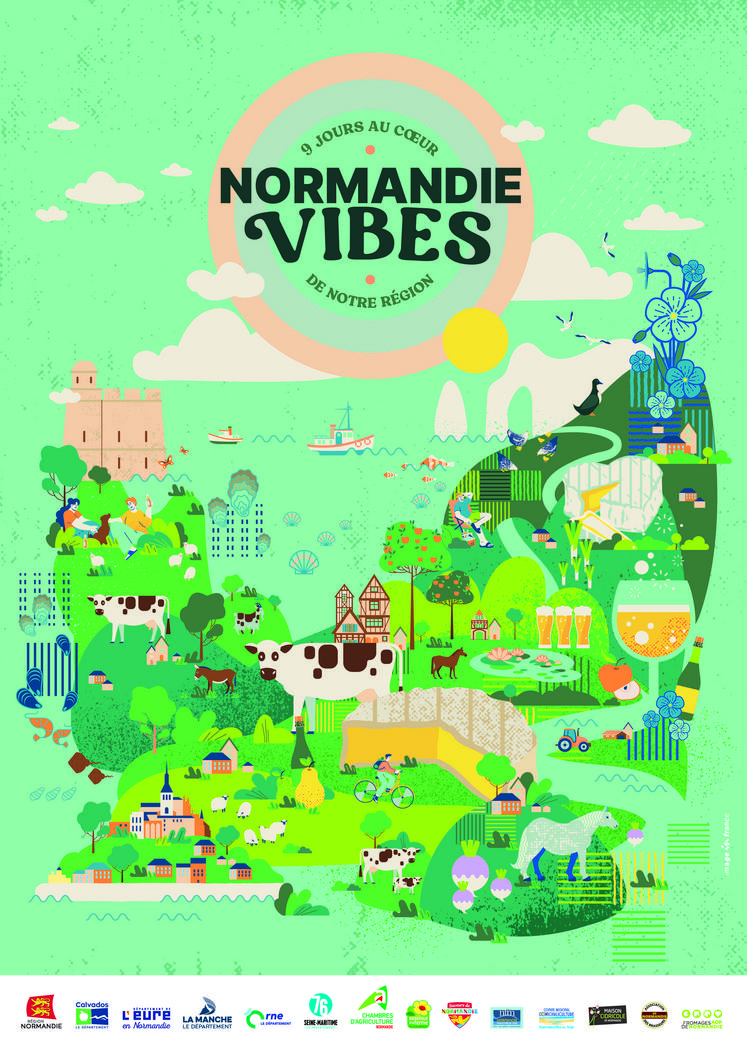 Affiche poster Normandie Vibes