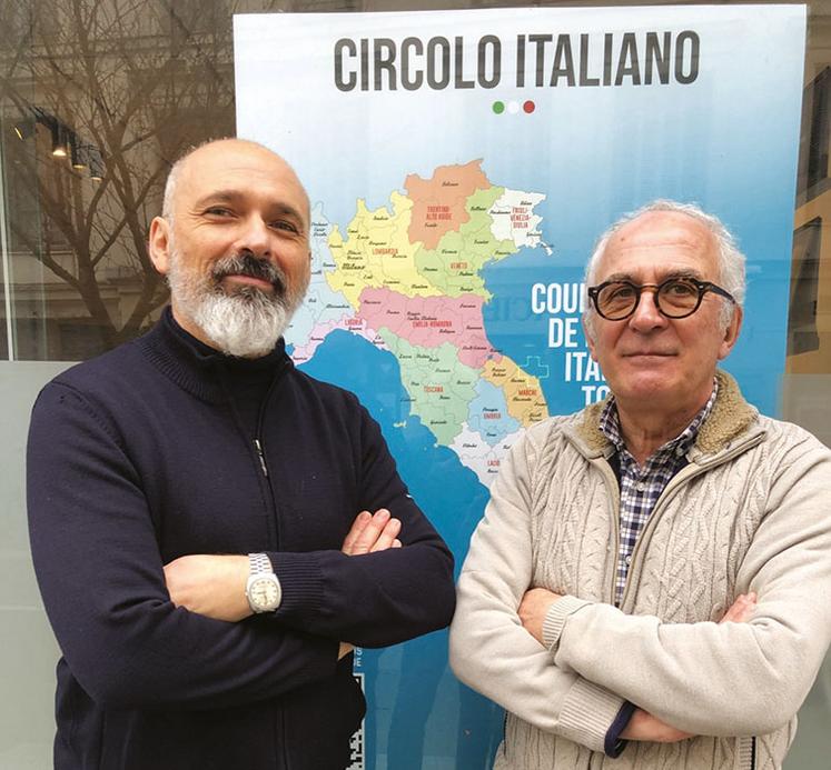 De g. à d. : Riccardo Zanini, professeur d'italien, et Francis Tyc, vice-président de l'association.