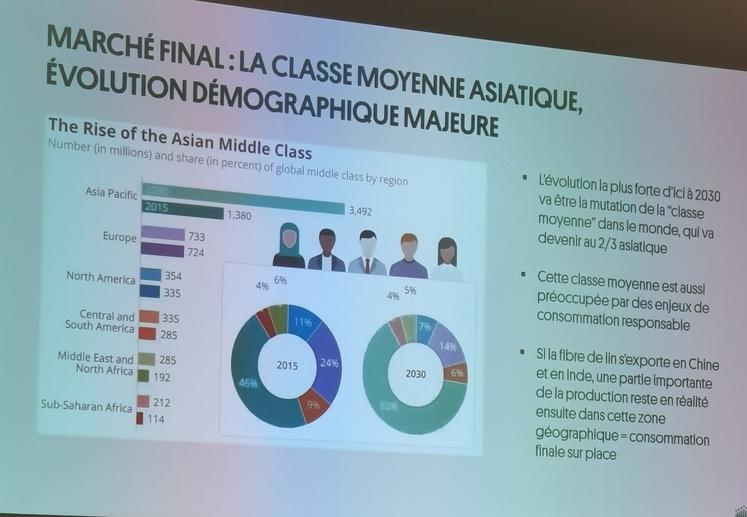 Le marché asiatique donne d'excellentes perspectives pour le lin textile.