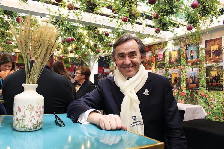 L’orchestration scénographique a été pensée pour « rendre le département attractif pour des gens de talents... », a souligné Bertrand Bellanger, président du département de la Seine-Maritime, lors de l’inauguration du pavillon normand.