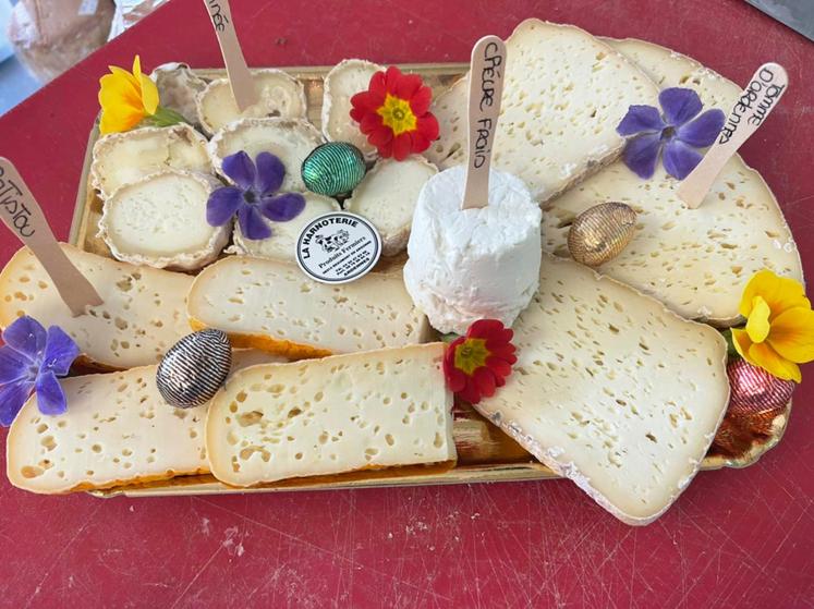 Tout un panel de fromages 100 % ardennais, issus de leur propre production.