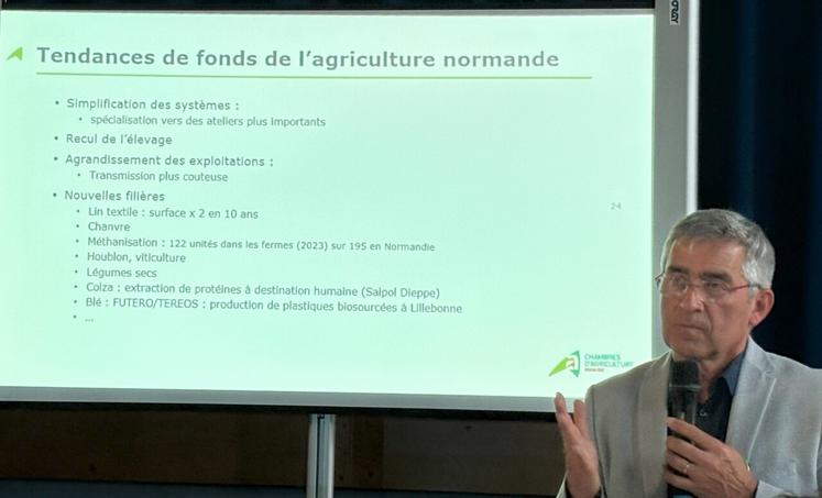 Michel Lafont, économiste à la Chambre d'agriculture de Normandie : "Nous sommes dans un contexte économique variable avec une incertitude qui restera forte"