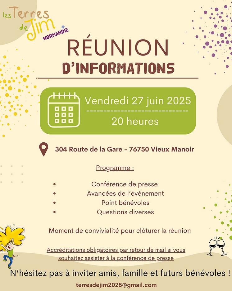 Réunion d'information sous forme de conférence de presse.