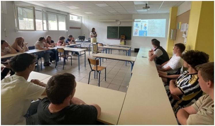 Intervention auprès de lycéens au lycée agricole de Sées.