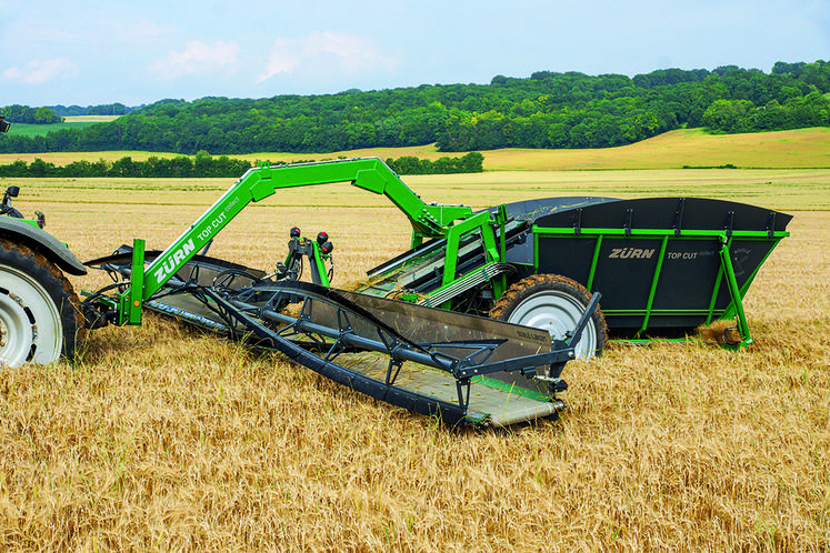 Disponible en 9 ou 12 mètres, l’écimeuse récupératrice conçue par Romain Bouillé fait l’objet d’un partenariat industriel avec l’Allemand Zürn.