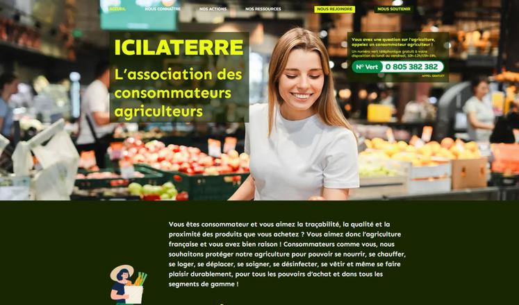 Site internet de l'association de consommateurs agriculteurs IciLaTerre.