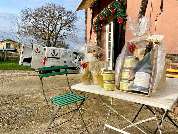L’éleveuse propose des coffrets gourmands pour les fêtes.