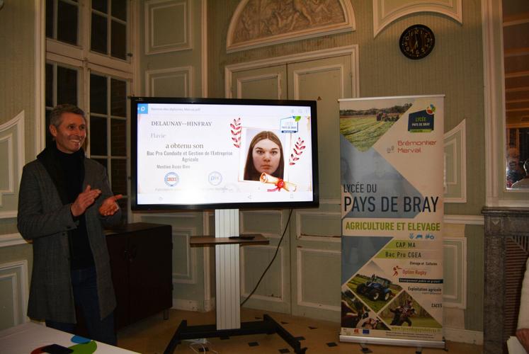 Frédéric Foiry, proviseur du lycée agricole, a félicité les nouveaux diplômés.