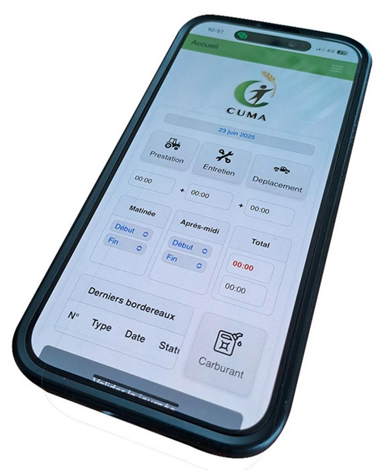 L’application a été pensée afin d’être la plus simple d’utilisation possible et d’éviter ainsi les erreurs de saisie.