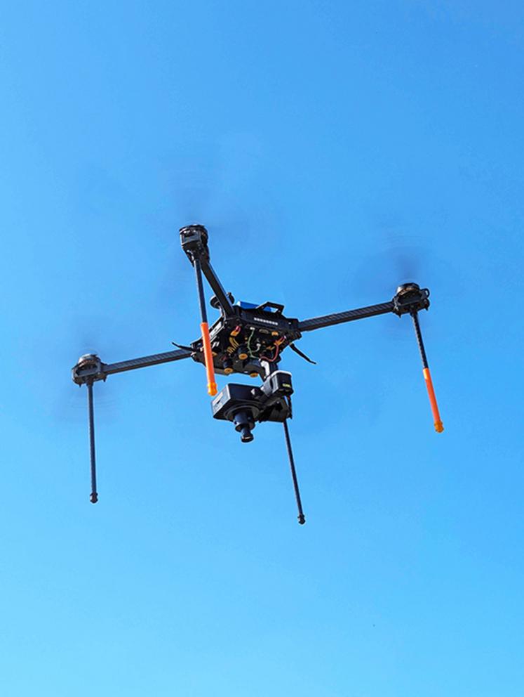 Drone utilisé par Abelio pour repérer les adventices, service de désherbage ciblé proposé par la Chambre d’agriculture de l’Aisne.