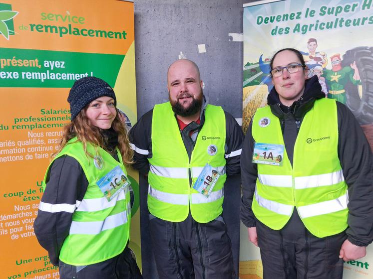 L'équipe de la Seine-Maritime : Sandrine Mugnier, Erwan Herry et Jennifer Vernost.
